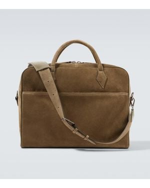 Metier Closer All Day Suede Briefcase - Metallic
