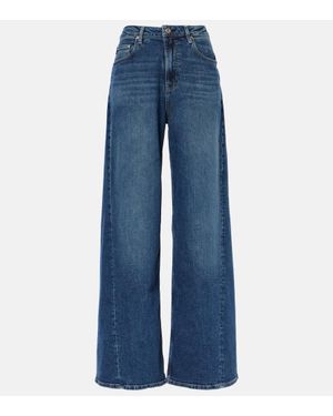 AG Jeans High-Rise Wide-Leg Jeans - Blue