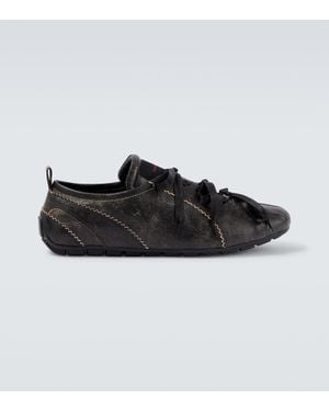 Simone Rocha Sneakers Ballerina Grip Aus Leder - Schwarz