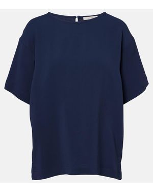 Asceno Talia Crepe T-Shirt - Blue