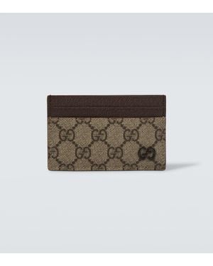Gucci Kartenetui Gg Aus Canvas - Braun