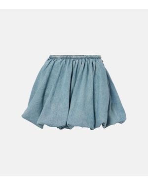 ROTATE BIRGER CHRISTENSEN Denim Balloon Skirt - Blue