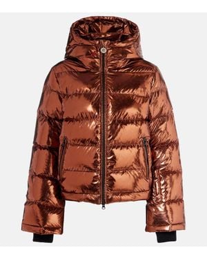 Perfect Moment Polar Flare Down Ski Jacket - Brown