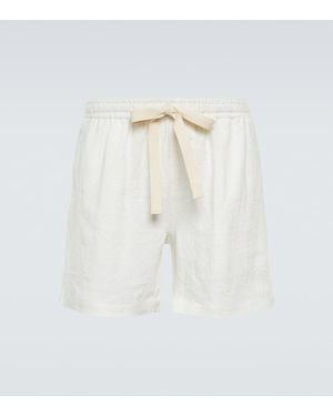 Commas Short En Lin - Blanc