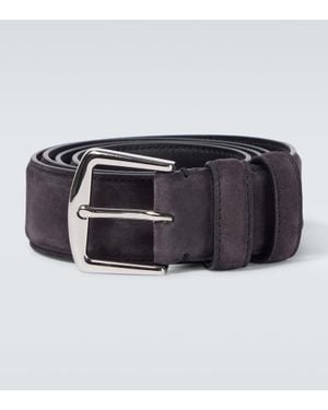 Loro Piana Suede Belt - Black
