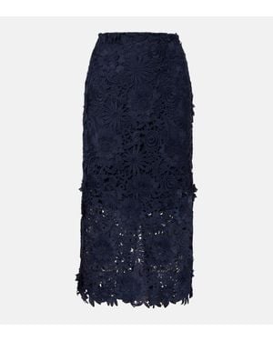 ROTATE BIRGER CHRISTENSEN '3D Lace' Skirt - Blau