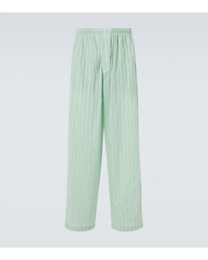 Balenciaga Pyjama-Hose - Grün
