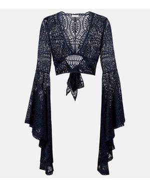 Alexandra Miro Top Talia Aus Spitze - Blau