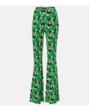 Diane von Furstenberg Geometric Jacquard Knit Flared-Leg