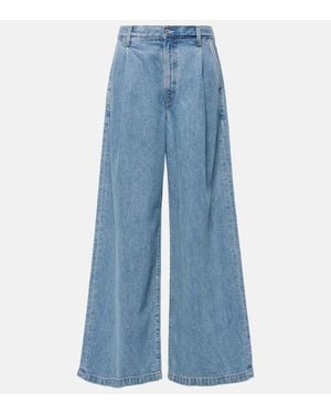 Agolde Jeans Ellis A Gamba Larga E Vita Media - Blu