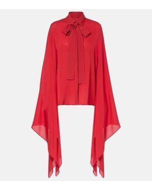 Elie Saab Bluse Aus Seide - Rot