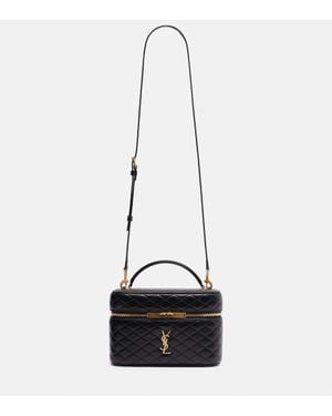Saint Laurent Gaby Large Leather Vanity Bag - White