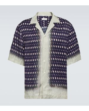 Dries Van Noten Bedrucktes Hemd - Blau