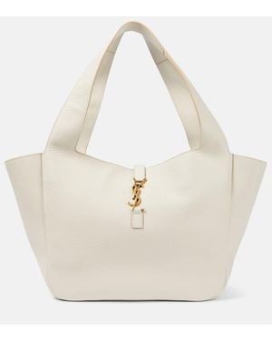 Saint Laurent Cabas Bea en cuir - Blanc