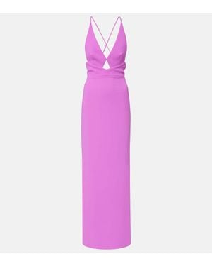 Solace London Maxikleid Milly Aus Crepe - Lila