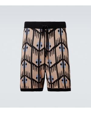 Commas Jacquard Shorts - Black