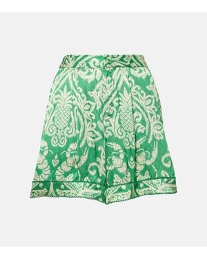 Poupette Shorts Lulu Con Stampa - Verde