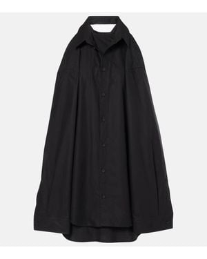 Balenciaga Suspended Cotton Shirt Dress - Black