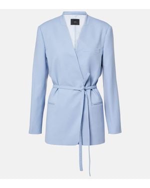JOSEPH Jacke Victor Aus Woll-Crepe - Blau
