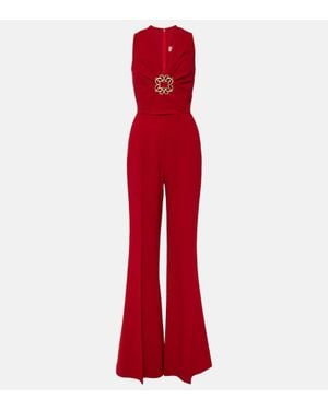 Elie Saab Combi-Pantalon A Ornements - Rouge