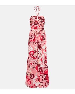 Poupette Jumpsuit Claudia Aus Satin - Rot