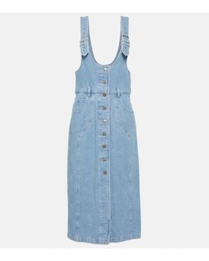 Isabel Marant Filipine Denim Midi Dress - Blue