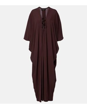 Adriana Degreas Ring-Detail Draped Kaftan - Purple