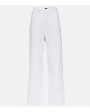 Wardrobe NYC High-Rise Straight Jeans - White