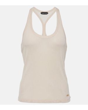 Tom Ford Crepe Jersey Tank Top - Natural