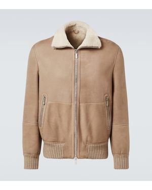 Brunello Cucinelli Leather Jacket - Natural