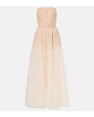 Monique Lhuillier Abito Lungo - Neutro