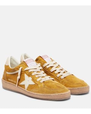 Golden Goose Ball Star Suede Trainers - Yellow