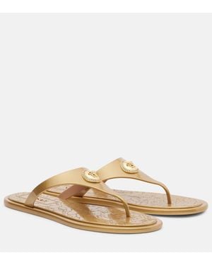 Versace Alia Medusa Thong Sandals - Natural