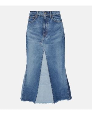 Polo Ralph Lauren Flared Denim Skirt With Panel Detailing in
