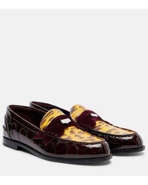 Christian Louboutin Loafers Penny Aus Lackleder - Braun