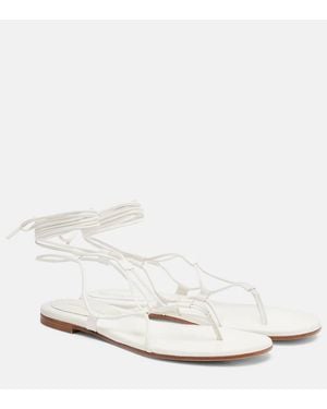 Gianvito Rossi Sandalias Gladiador De Piel - Blanco