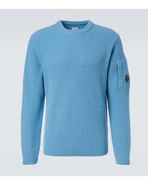 C.P. Company Pullover Lens Aus Einem Wollgemisch - Blau