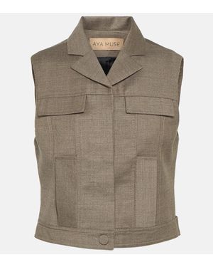AYA MUSE Top Cropped Mia - Marrone