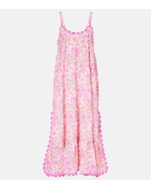 Juliet Dunn Bedrucktes Maxikleid Aus Baumwolle - Pink