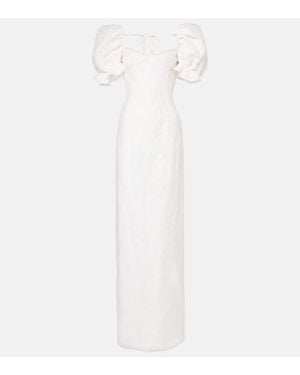 Markarian Maxikleid Isidore Aus Baumwolle Und Seide - Weiß