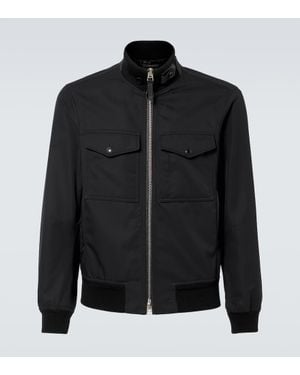 Tom Ford Cotton And Silk Twill Blouson - Black