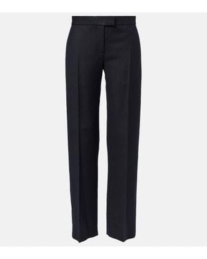 KHAITE Gerade Hose Lenn Aus Einem Wollgemisch - Blau
