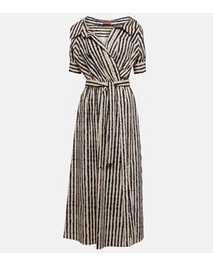 Altuzarra Lydia Off-Shoulder Cotton-Blend Midi Dress - Multicolour