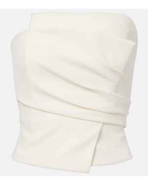 The Sei Strapless Crepe Top - White