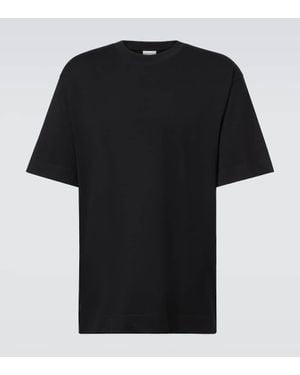 Dries Van Noten T-Shirt Aus Baumwoll-Jersey - Schwarz