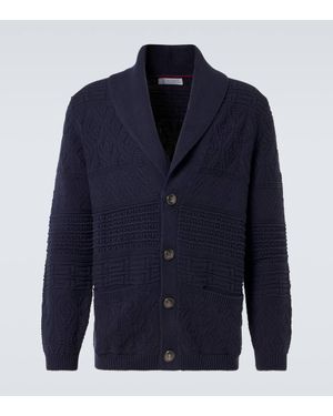 Brunello Cucinelli Cardigan Aus Baumwolle - Blau