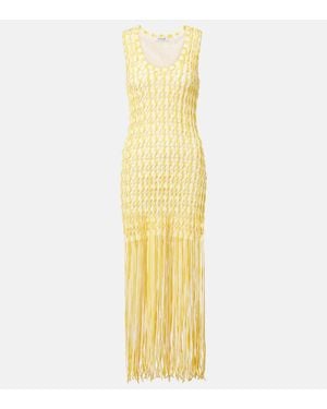 Jonathan Simkhai Sonia Knitted Midi Dress - Metallic