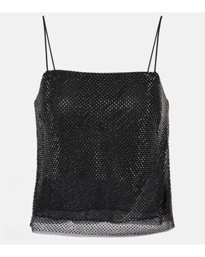 Roland Mouret Embellished Silk Chiffon Camisole - Black