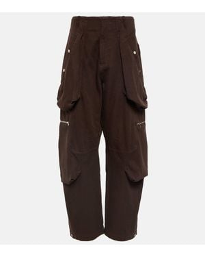 Jacquemus Le Cargo Croissant Cotton Cargo Trousers - Brown