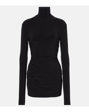 Norma Kamali Jersey Minidress - Black